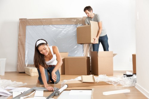 Uxbridge removal team handling furniture carefully
