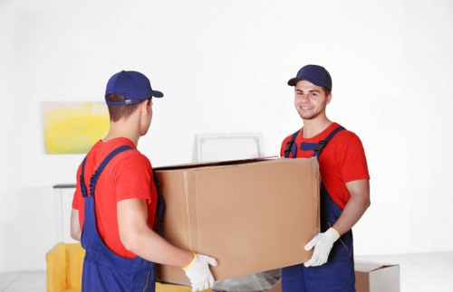 House removals planning in Uxbridge with packed boxes and moving preparation