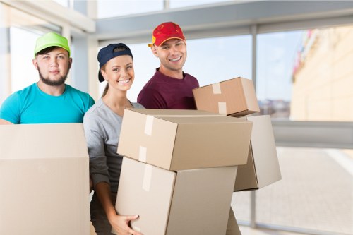 Safe and insured man and van service handling items carefully