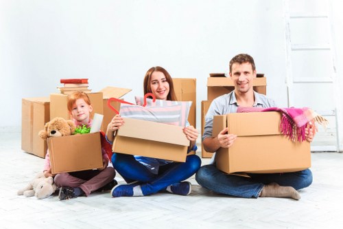 Local removals team handling sofas and household furniture in Uxbridge