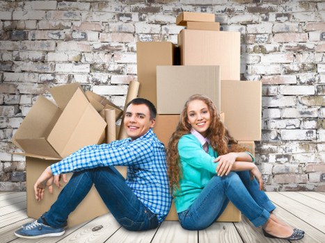 House removal team preparing furniture for a local move in Uxbridge
