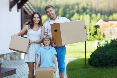 Household boxes prepared for a local Uxbridge move