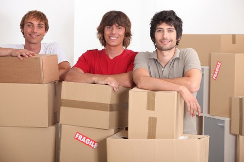 Uxbridge moving van parked near residential property
