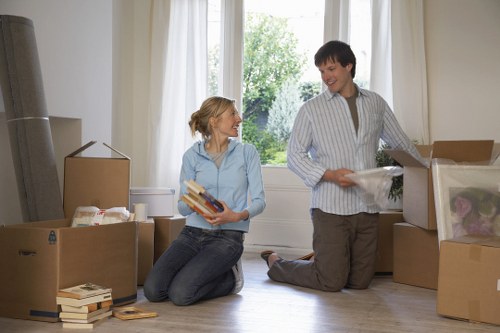 Preparing boxes and furniture for a home move in Uxbridge