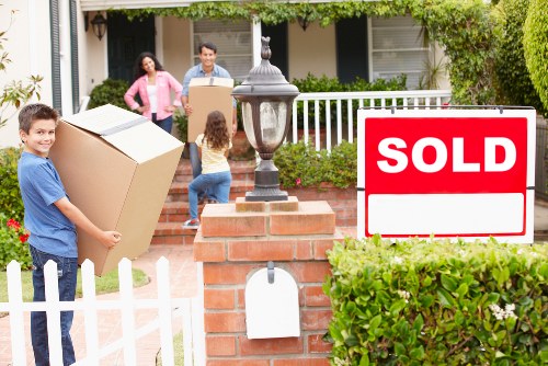 Packed household items ready for house removals in Uxbridge